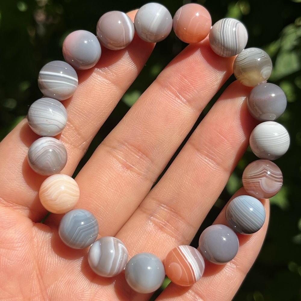 10mm stretchable botswana agate bracelet‎